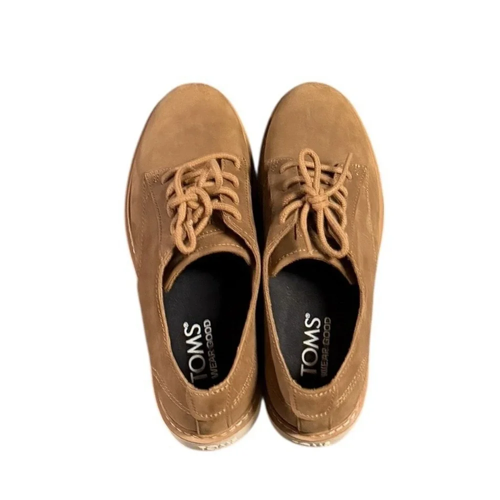 TOMS Navi Trvl‎ Lite Oxford Shoes Men's Size 7 Brown Lace Up Low Top